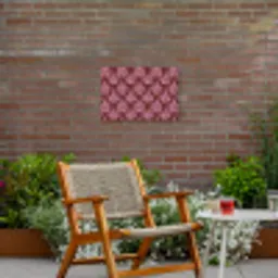 Blad - Patroon - Paars Tuinposter op houten frame 2 cm dik klein 845 -sfeer3