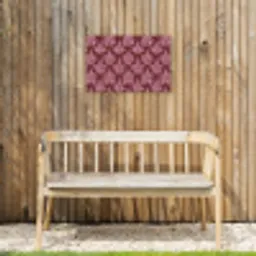 Blad - Patroon - Paars Tuinposter op houten frame 2 cm dik klein 845 -sfeer4