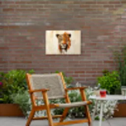 Luipaard - Symmetrisch - Strepen Tuinposter op houten frame 2 cm dik klein -sfeer3