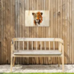 Luipaard - Symmetrisch - Strepen Tuinposter op houten frame 2 cm dik klein -sfeer4