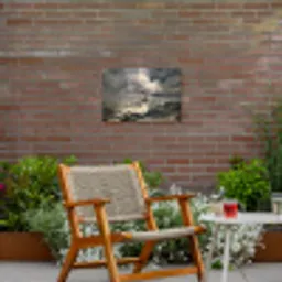 Vuurtoren - Golven - Storm Tuinposter op houten frame 2 cm dik klein -sfeer3