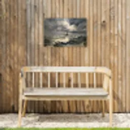 Vuurtoren - Golven - Storm Tuinposter op houten frame 2 cm dik klein -sfeer4