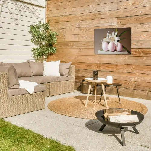 Lelies - Eieren - Pasen Tuinposter op houten frame 2 cm dik klein -sfeer2