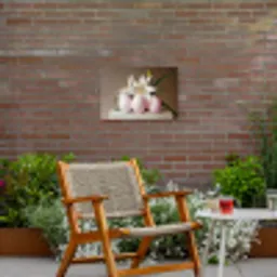 Lelies - Eieren - Pasen Tuinposter op houten frame 2 cm dik klein -sfeer3