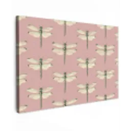 Lillibellen - Patroon - Roze Tuinposter op houten frame 2 cm dik klein 845 -3d