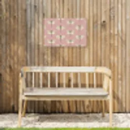 Lillibellen - Patroon - Roze Tuinposter op houten frame 2 cm dik klein 845 -sfeer4