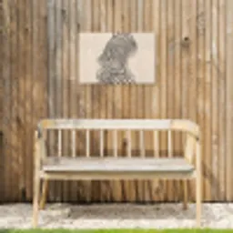 Lijnen - Abstract - Golvend - Zwart Tuinposter op houten frame 2 cm dik klein -sfeer4