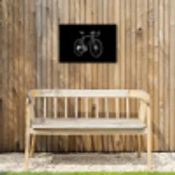 Lijnen - Illustratie - Wit Tuinposter op houten frame 2 cm dik klein -sfeer4