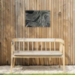 Lijnen - Patroon - Abstract - Wit Tuinposter op houten frame 2 cm dik klein -sfeer4