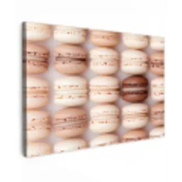 Macarons - Beige - Bruin Tuinposter op houten frame 2 cm dik klein -3d