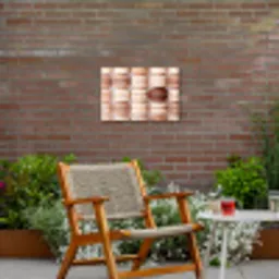 Macarons - Beige - Bruin Tuinposter op houten frame 2 cm dik klein -sfeer3