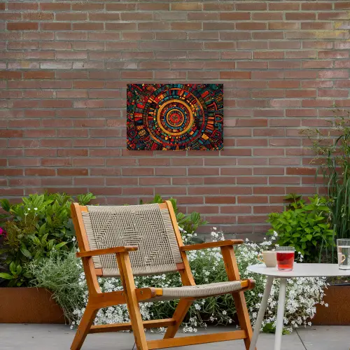 Mandala - Cirkels - Patronen Tuinposter op houten frame 2 cm dik klein -sfeer3