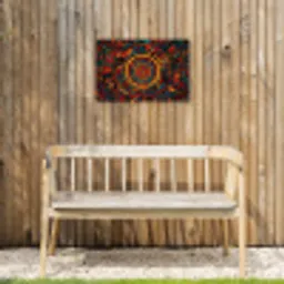 Mandala - Cirkels - Patronen Tuinposter op houten frame 2 cm dik klein -sfeer4