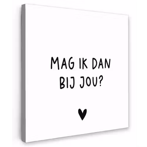 Mag ik dan bij jou - Spreuken - Claudia de Breij - Quotes Tuinposter op houten frame 2 cm dik klein -3d