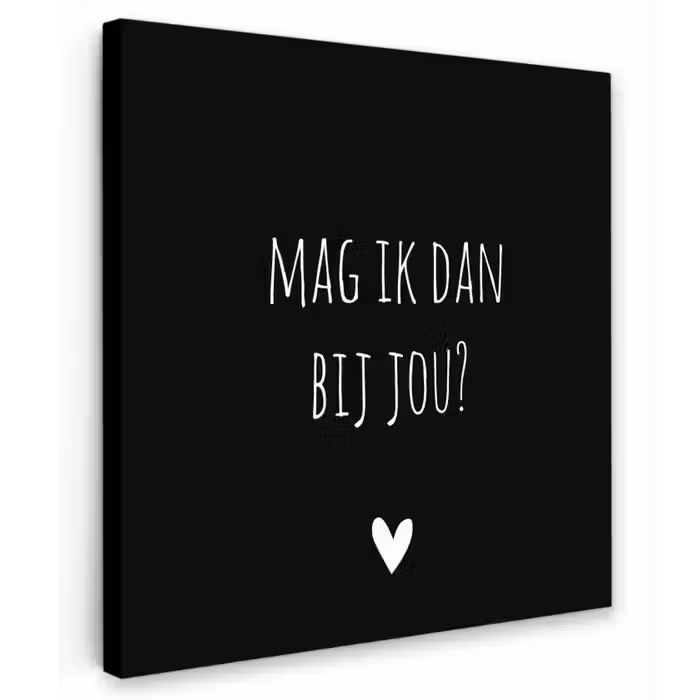 Mag ik dan bij jou - Spreuken - Quotes - Claudia de Breij Tuinposter op houten frame 2 cm dik klein -3d