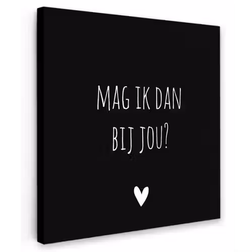 Mag ik dan bij jou - Spreuken - Quotes - Claudia de Breij Tuinposter op houten frame 2 cm dik klein -3d