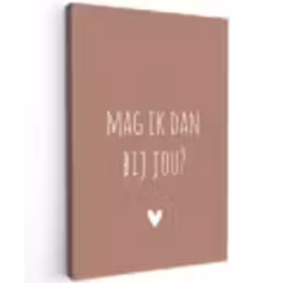 Mag ik dan bij jou - Quotes - Spreuken - Claudia de Breij Tuinposter op houten frame 2 cm dik klein -3d