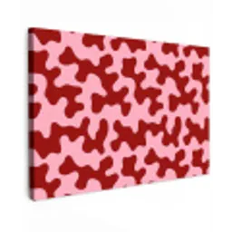 Modern - Abstract - Rood Tuinposter op houten frame 2 cm dik klein 845 -3d