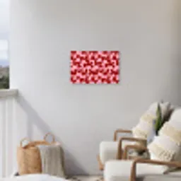 Modern - Abstract - Rood Tuinposter op houten frame 2 cm dik klein 845 -sfeer1