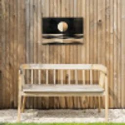 Maan - Cirkel - Goud Tuinposter op houten frame 2 cm dik klein -sfeer4