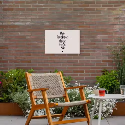 Mijn favoriete plekje is in de zon - Zomer - Tekst - Quotes Tuinposter op houten frame 2 cm dik klein -sfeer3