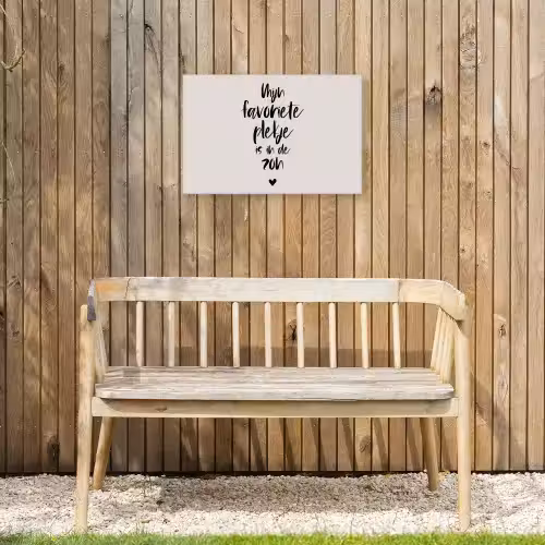 Mijn favoriete plekje is in de zon - Zomer - Tekst - Quotes Tuinposter op houten frame 2 cm dik klein -sfeer4