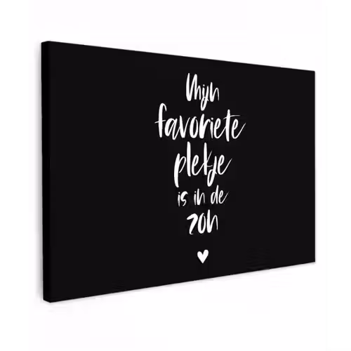Mijn favoriete plekje is in de zon - Zomer - Tekst - Quotes Tuinposter op houten frame 2 cm dik klein -3d