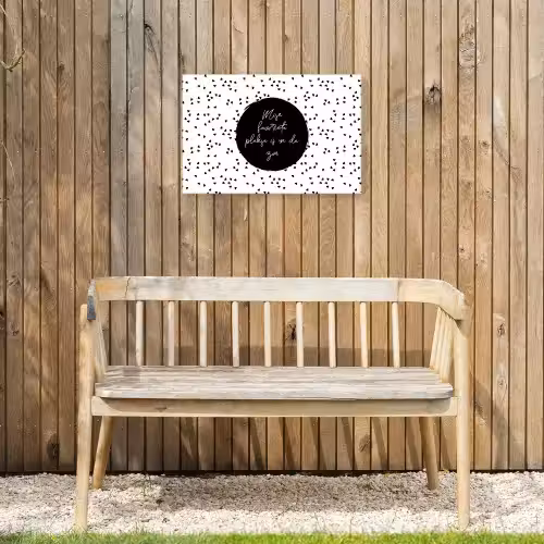 Mijn favoriete plekje is in de zon - Tekst - Zon - Zomer - Quotes Tuinposter op houten frame 2 cm dik klein -sfeer4