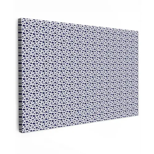Oceaan - Bubbel - Blauw - Wit Tuinposter op houten frame 2 cm dik klein 845 -3d