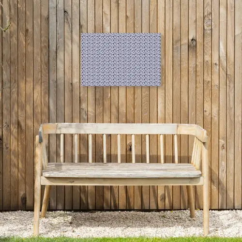 Oceaan - Bubbel - Blauw - Wit Tuinposter op houten frame 2 cm dik klein 845 -sfeer4