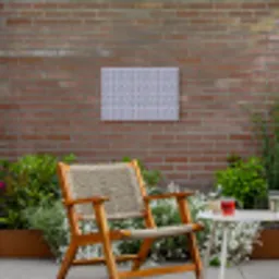 Oceaan - Bubbel - Blauw - Wit Tuinposter op houten frame 2 cm dik klein 845 -sfeer3