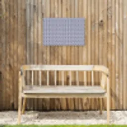 Oceaan - Bubbel - Blauw - Wit Tuinposter op houten frame 2 cm dik klein 845 -sfeer4