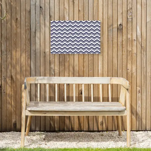 Oceaan - Golven - Blauw - Wit Tuinposter op houten frame 2 cm dik klein 845 -sfeer4