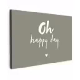 Oh happy day - Quotes - Tekst - Zomer Tuinposter op houten frame 2 cm dik klein -3d