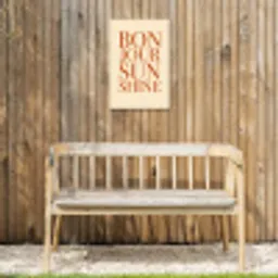 Oranje - Quote - Sun Tuinposter op houten frame 2 cm dik klein -sfeer4