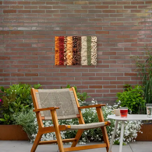 Banen - Verticaal - Kruiden - Variatie Tuinposter op houten frame 2 cm dik klein -sfeer3
