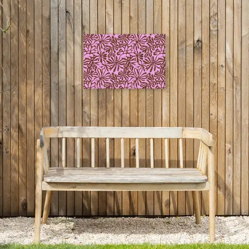 Organisch - Patroon - Roze Tuinposter op houten frame 2 cm dik klein 845 -sfeer4