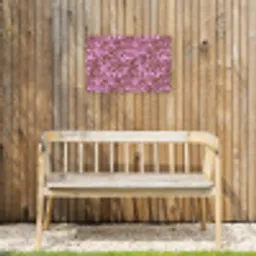 Organisch - Patroon - Roze Tuinposter op houten frame 2 cm dik klein 845 -sfeer4