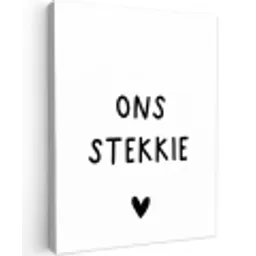 Ons stekkie - Spreuken - Quotes Tuinposter op houten frame 2 cm dik klein -3d