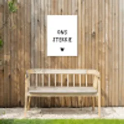 Ons stekkie - Spreuken - Quotes Tuinposter op houten frame 2 cm dik klein -sfeer4