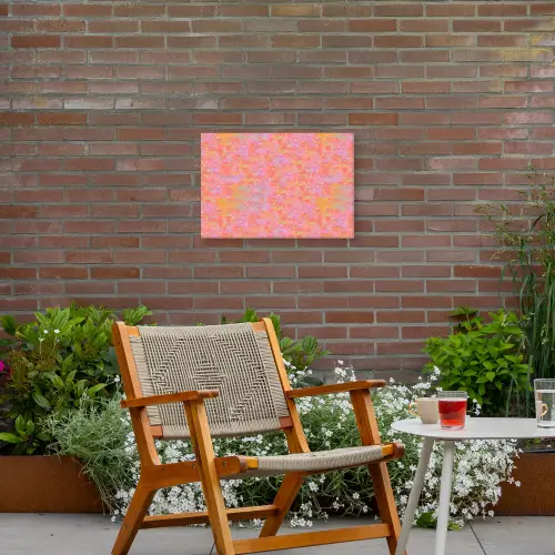 Verf - Texturen - Pastel Tuinposter op houten frame 2 cm dik klein 845 -sfeer3