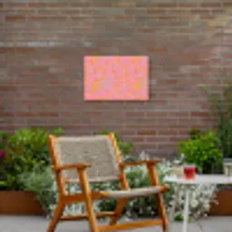 Verf - Texturen - Pastel Tuinposter op houten frame 2 cm dik klein 845 -sfeer3