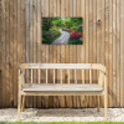 Park - Bloemen - Tuin Tuinposter op houten frame 2 cm dik klein -sfeer4