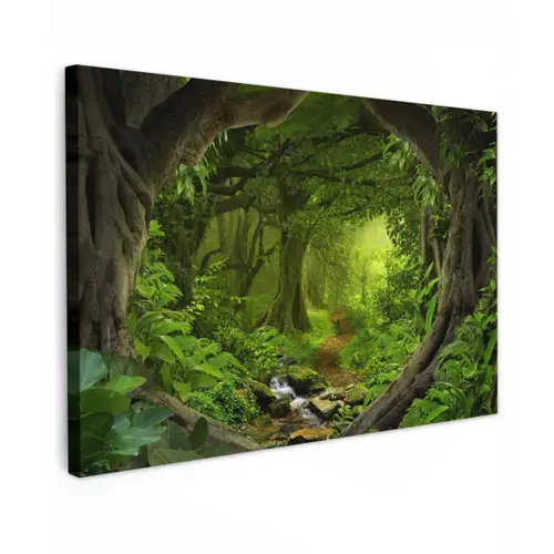 Pad door het Regenwoud Tuinposter op houten frame 2 cm dik klein -3d