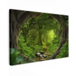 Pad door het Regenwoud Tuinposter op houten frame 2 cm dik klein -3d