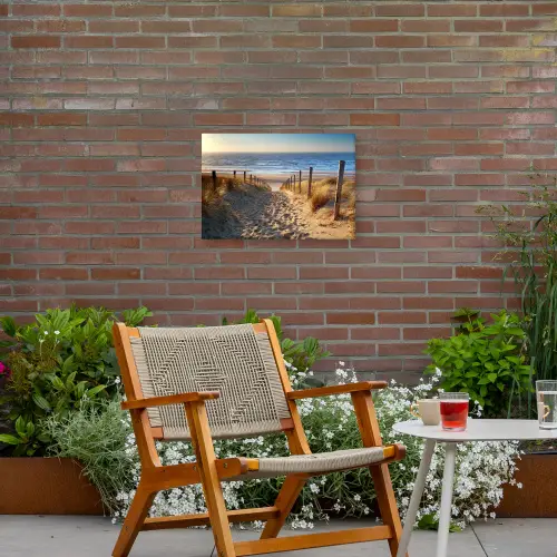 Pad naar de Zee Tuinposter op houten frame 2 cm dik klein -sfeer3