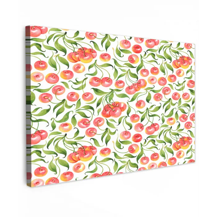 Zoete - Kersen - Wit Tuinposter op houten frame 2 cm dik klein 845 -3d