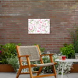 Patroon - Eieren - Roze - Pasen Tuinposter op houten frame 2 cm dik klein -sfeer3