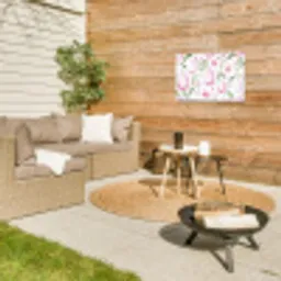 Patroon - Eieren - Roze - Pasen Tuinposter op houten frame 2 cm dik klein -sfeer2