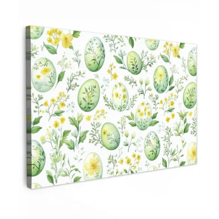 Patroon - Groen - Eieren Tuinposter op houten frame 2 cm dik klein -3d